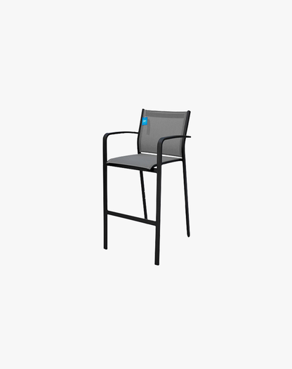 Banco Bar Luis Charcoal con Gris