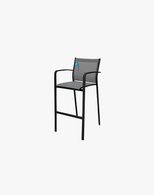 Banco Bar Luis Charcoal con Gris