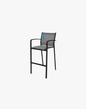 Banco Bar Luis Charcoal con Gris