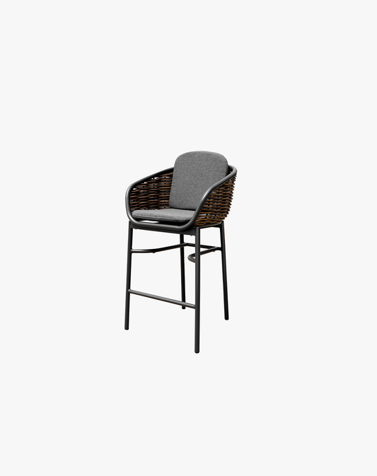 Banco de bar Bari Reed Charcoal