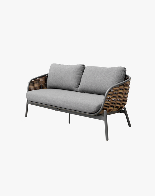 Sillón Bari Reed Charcoal 2 plazas