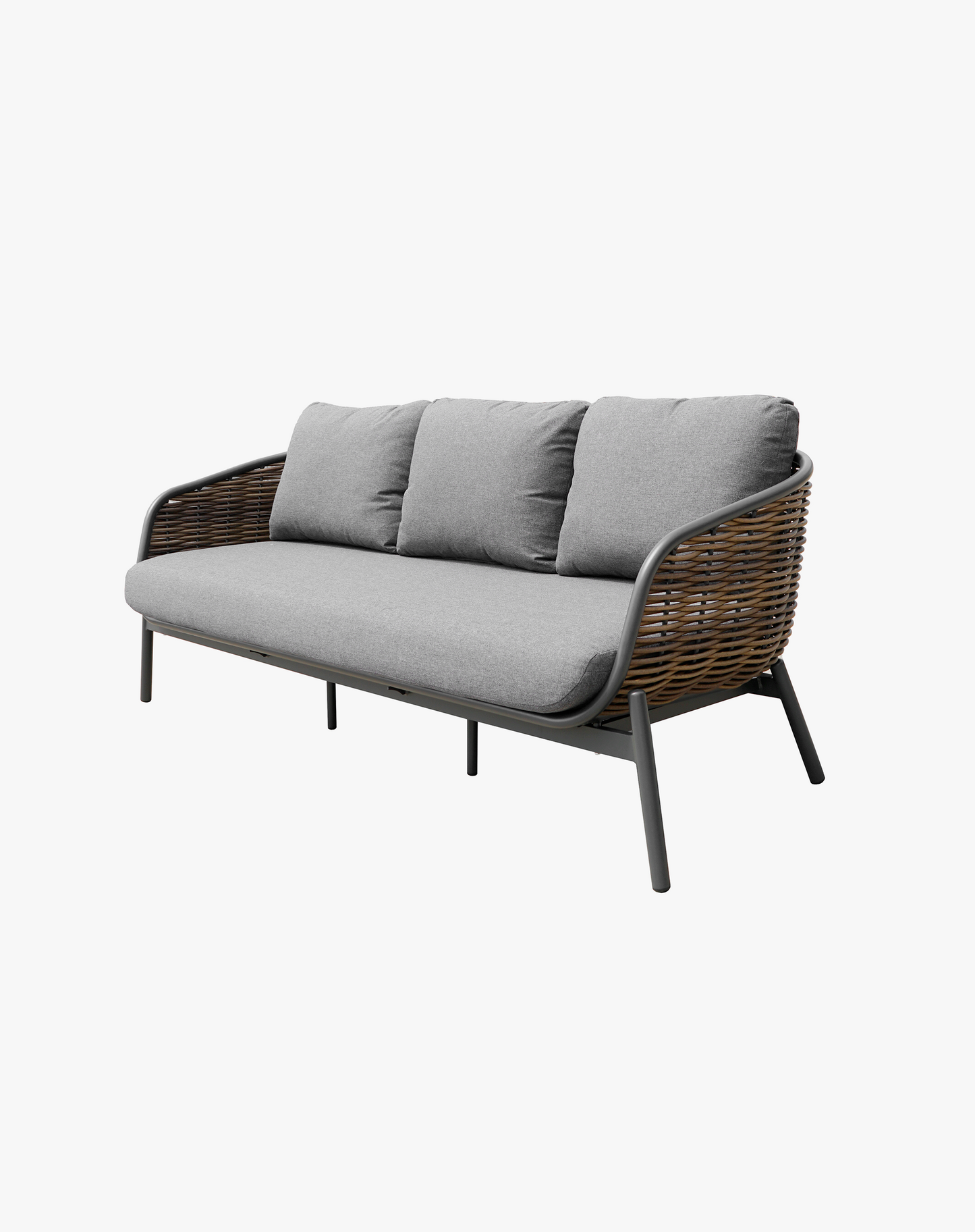 Sillón Bari Reed Charcoal 3 plazas