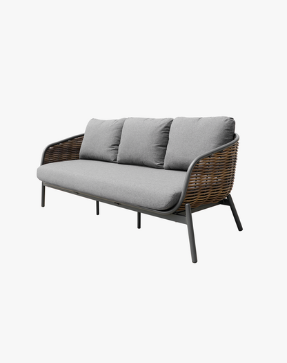Sillón Bari Reed Charcoal 3 plazas