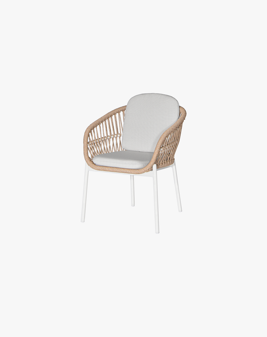 Silla Bari Blanca Natural