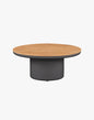 Mesa de Centro Diamante Redonda Charcoal 90x37 Teka