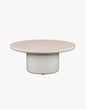 Mesa de Centro Diamante Redonda Beige 90x37 Piedra