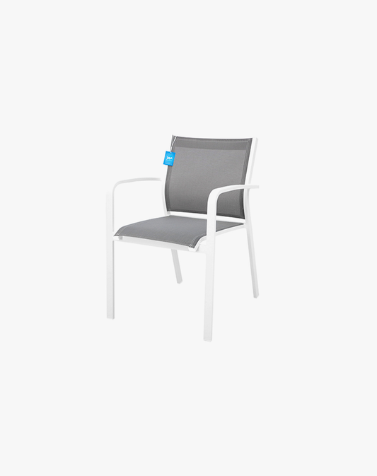 Silla Luis Blanco con Gris